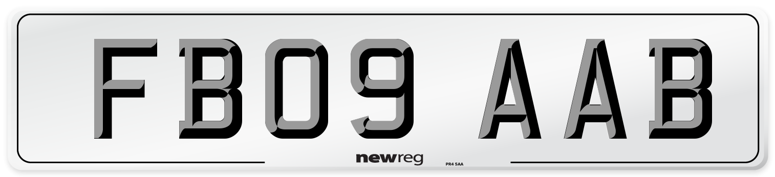 FB09 AAB Number Plate from New Reg